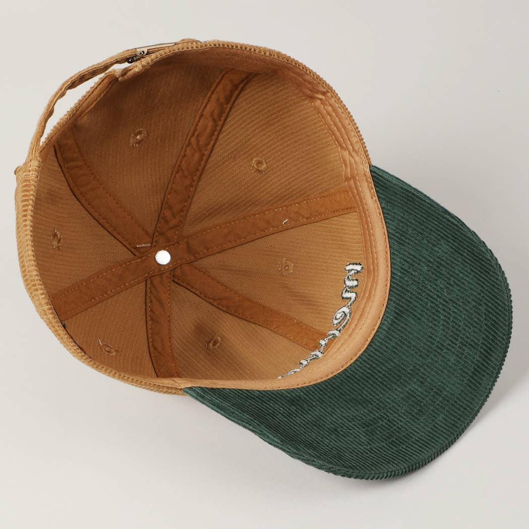 Merry Embroidered Two-Tone Corduroy Christmas Hat