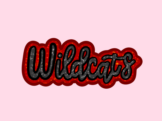 Union Wildcats Cursive Glitter Embroidered Sweatshirt