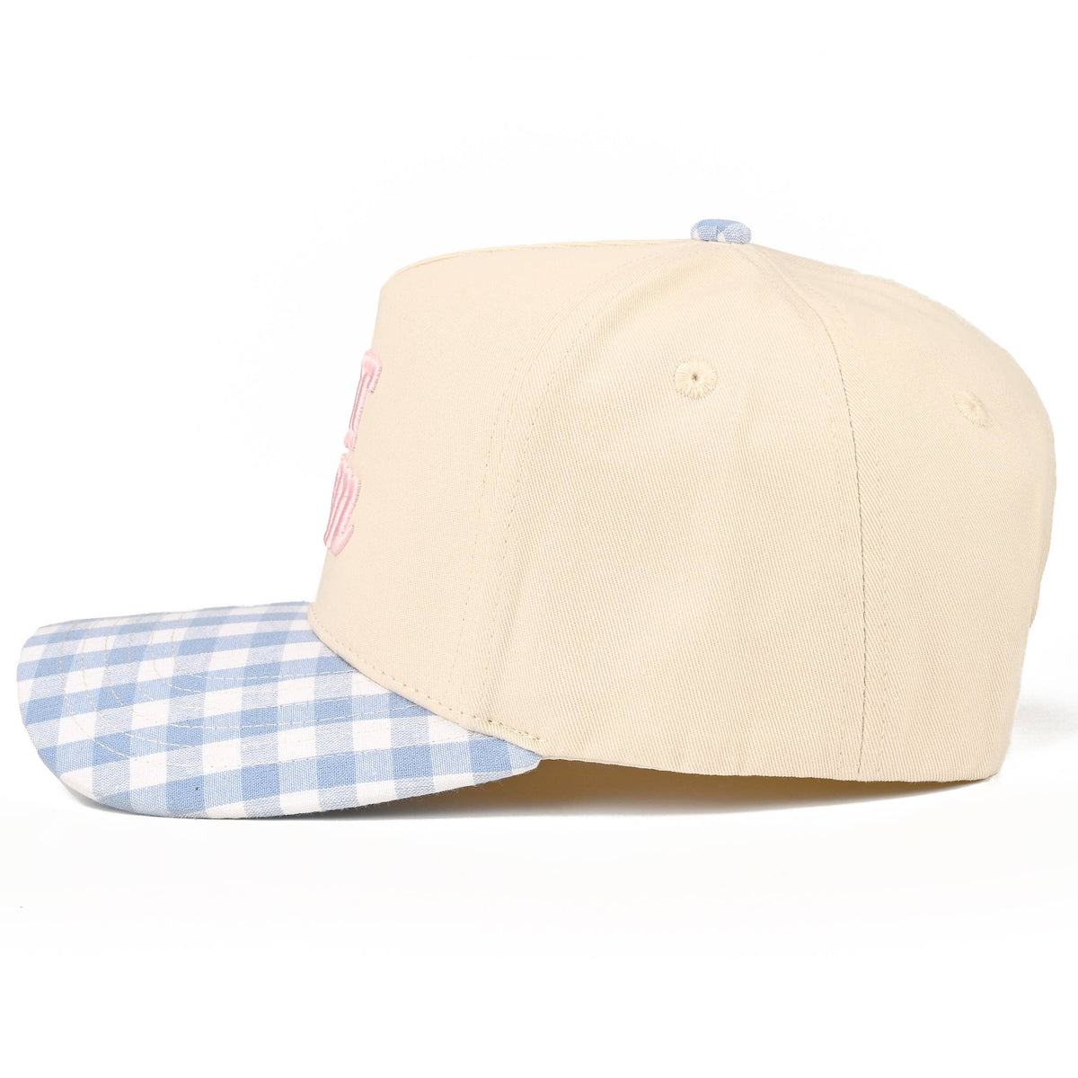 C.C CAT MOM Letter Embroidered with Pattern Brim Trucker Hat