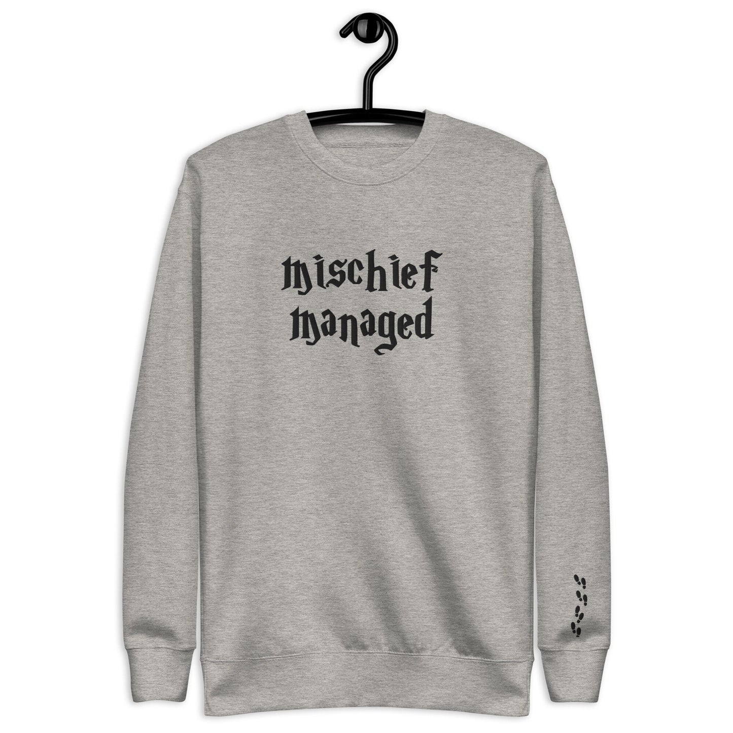 Wizard Map Embroidered Sweatshirt with Left Wrist Detail