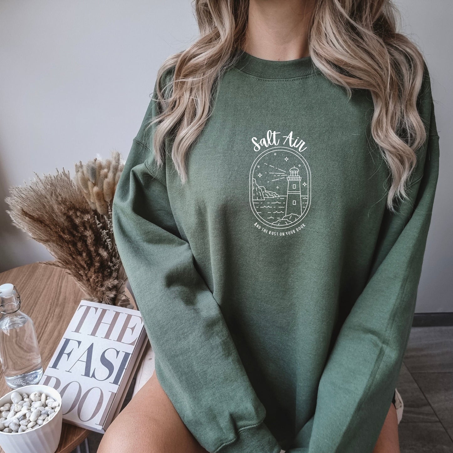 Taylor Swift August Lyrics Salt Air Sweatshirt Lighthouse Crewneck Beachy Boho Vintage Pullover