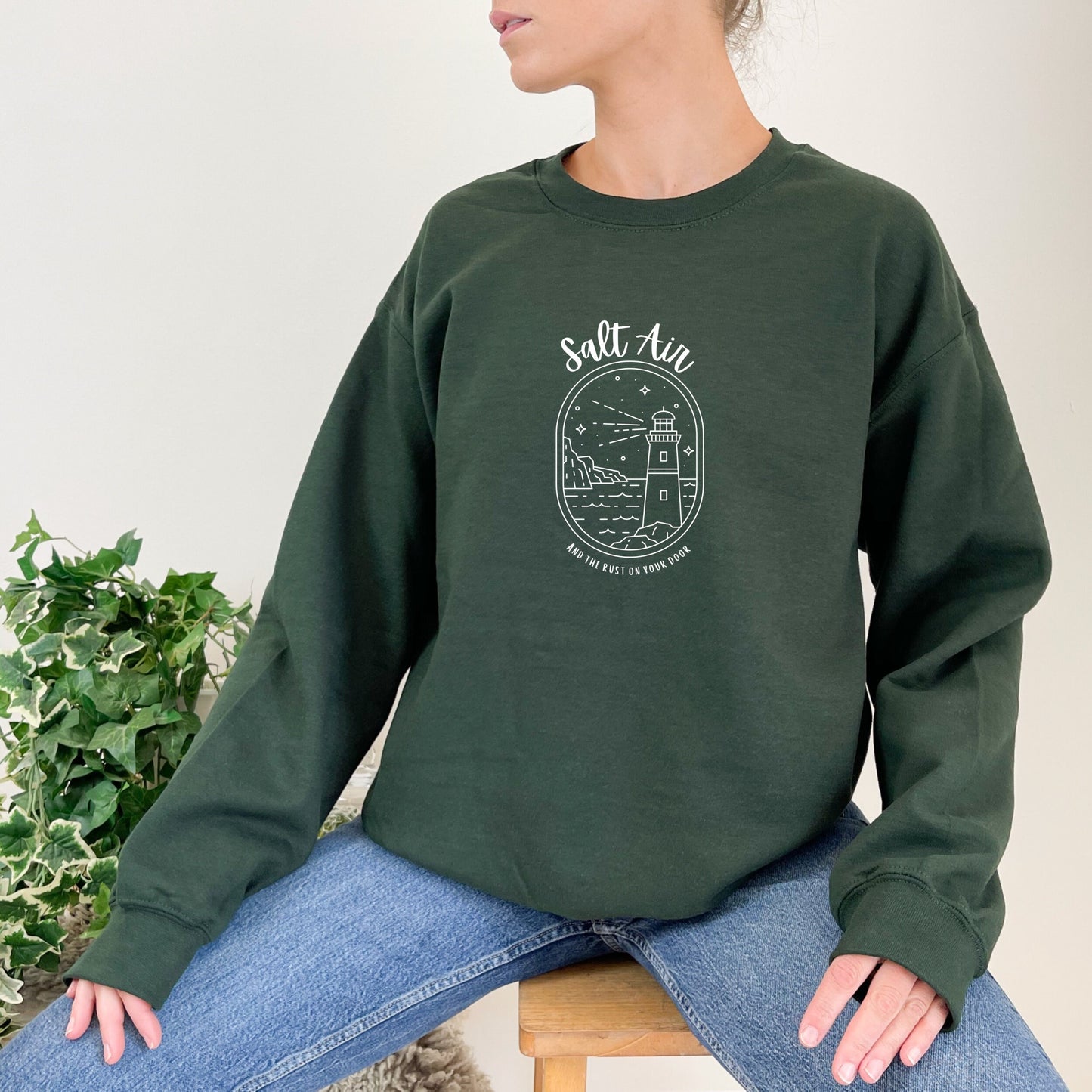 Taylor Swift August Lyrics Salt Air Sweatshirt Lighthouse Crewneck Beachy Boho Vintage Pullover
