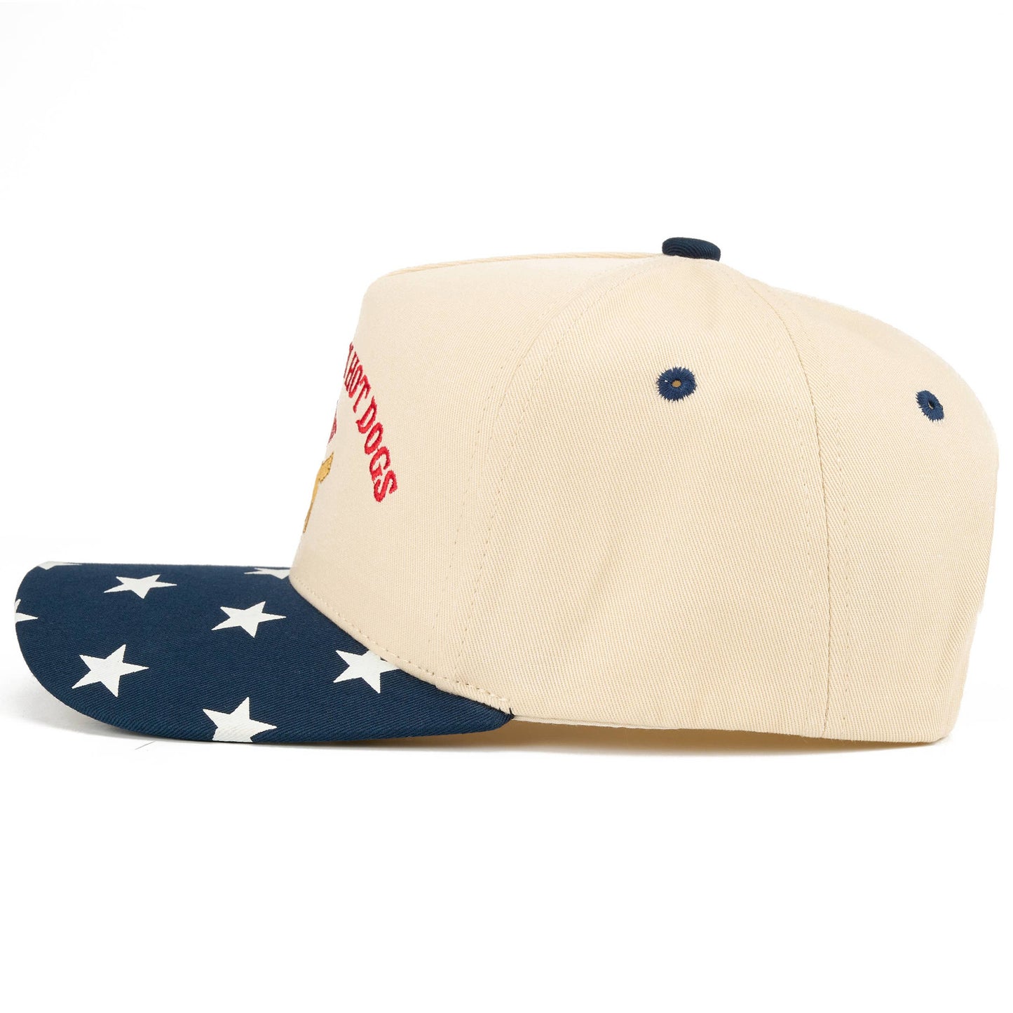 All American Hot Dog Golden Retriever Two Tone Embroidered Trucker Hat