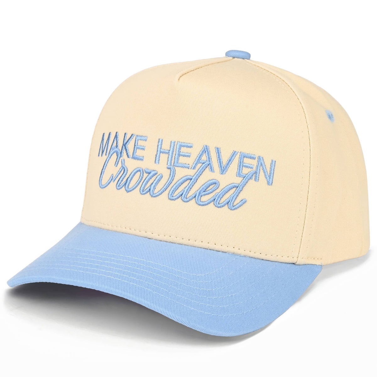 Make Heaven Crowded Embroidered Light Camo Trucker Hat