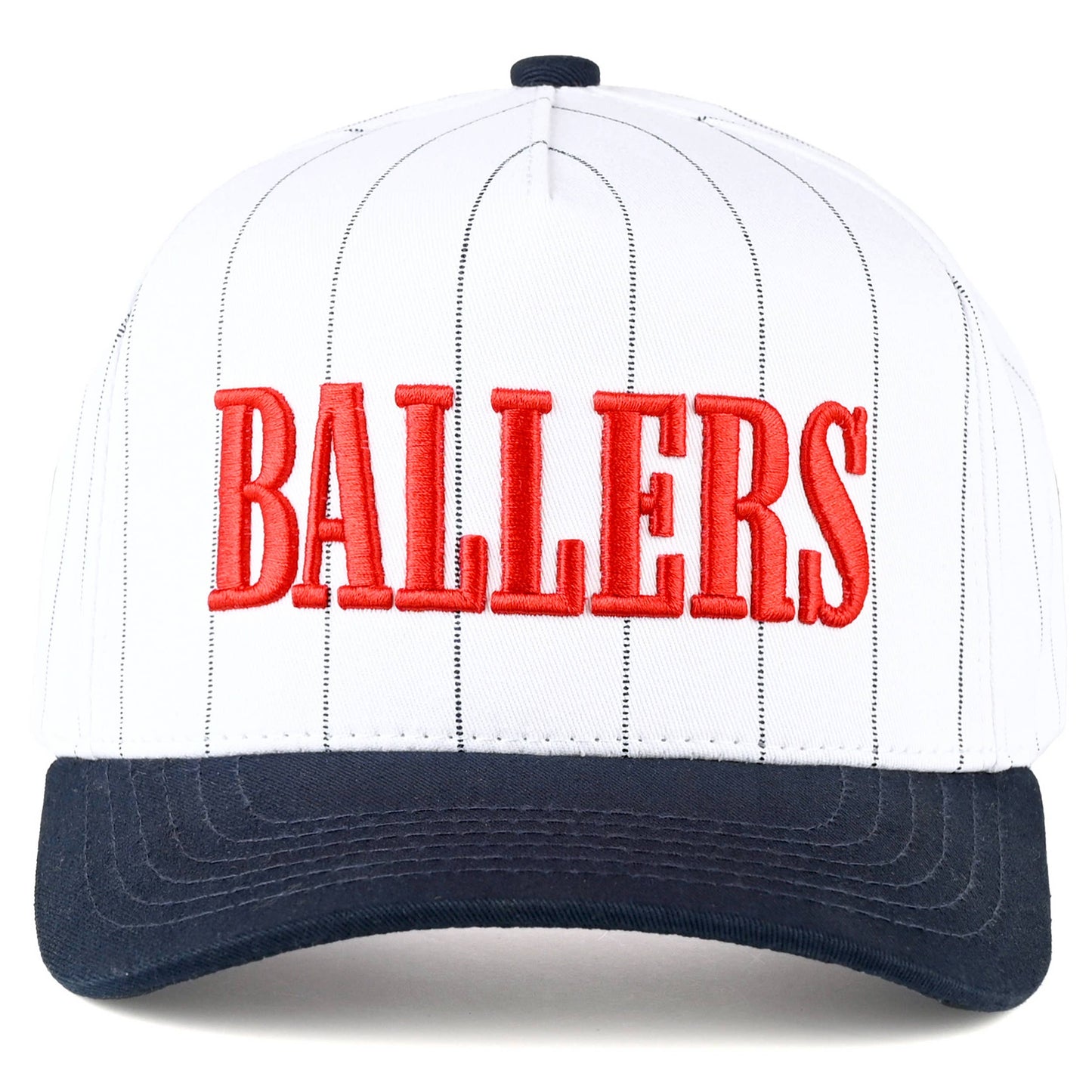 BALLERS Baseball pinstripe Puff Embroidered Trucker Cap