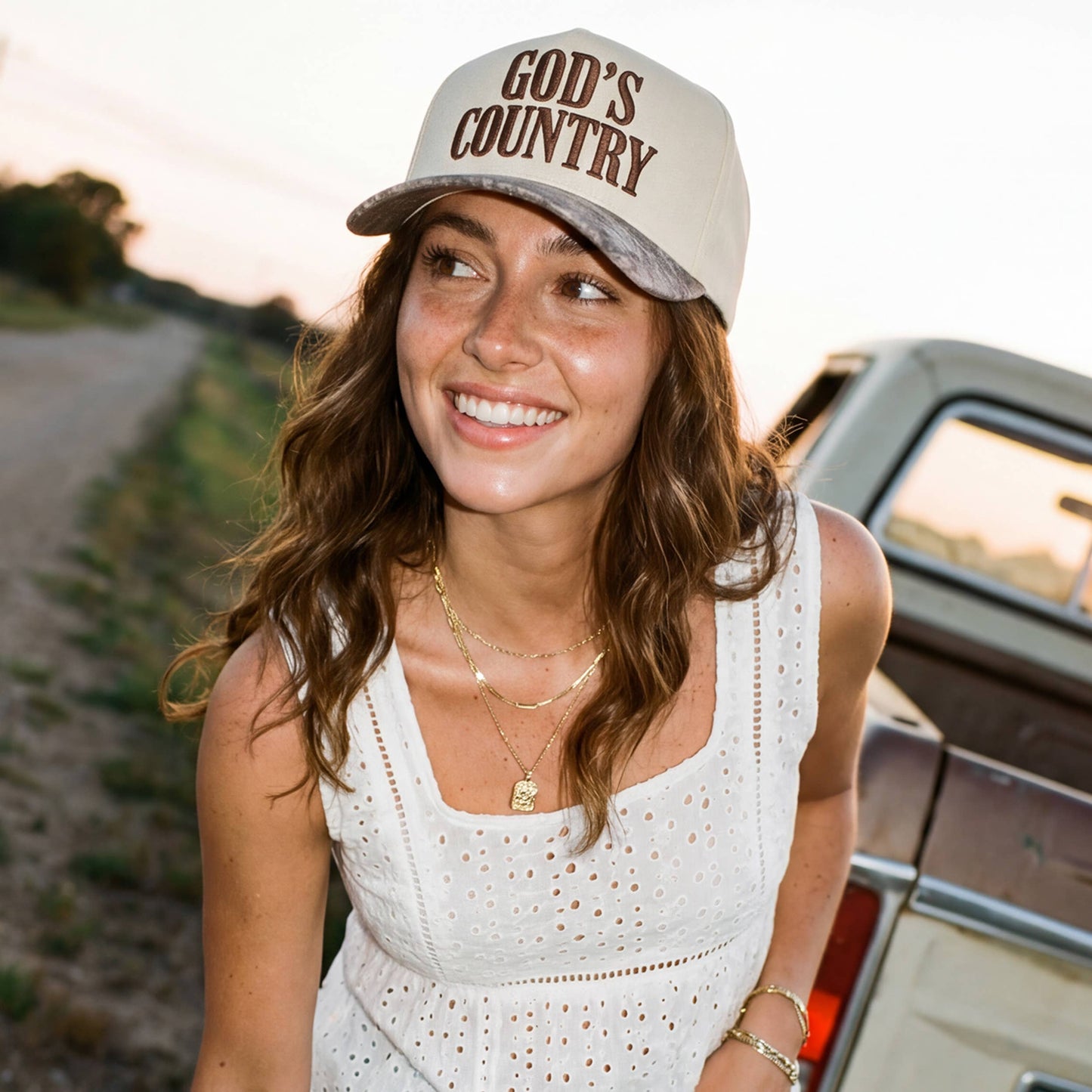 GOD'S COUNTRY Two Tone Camo Trucker Hat