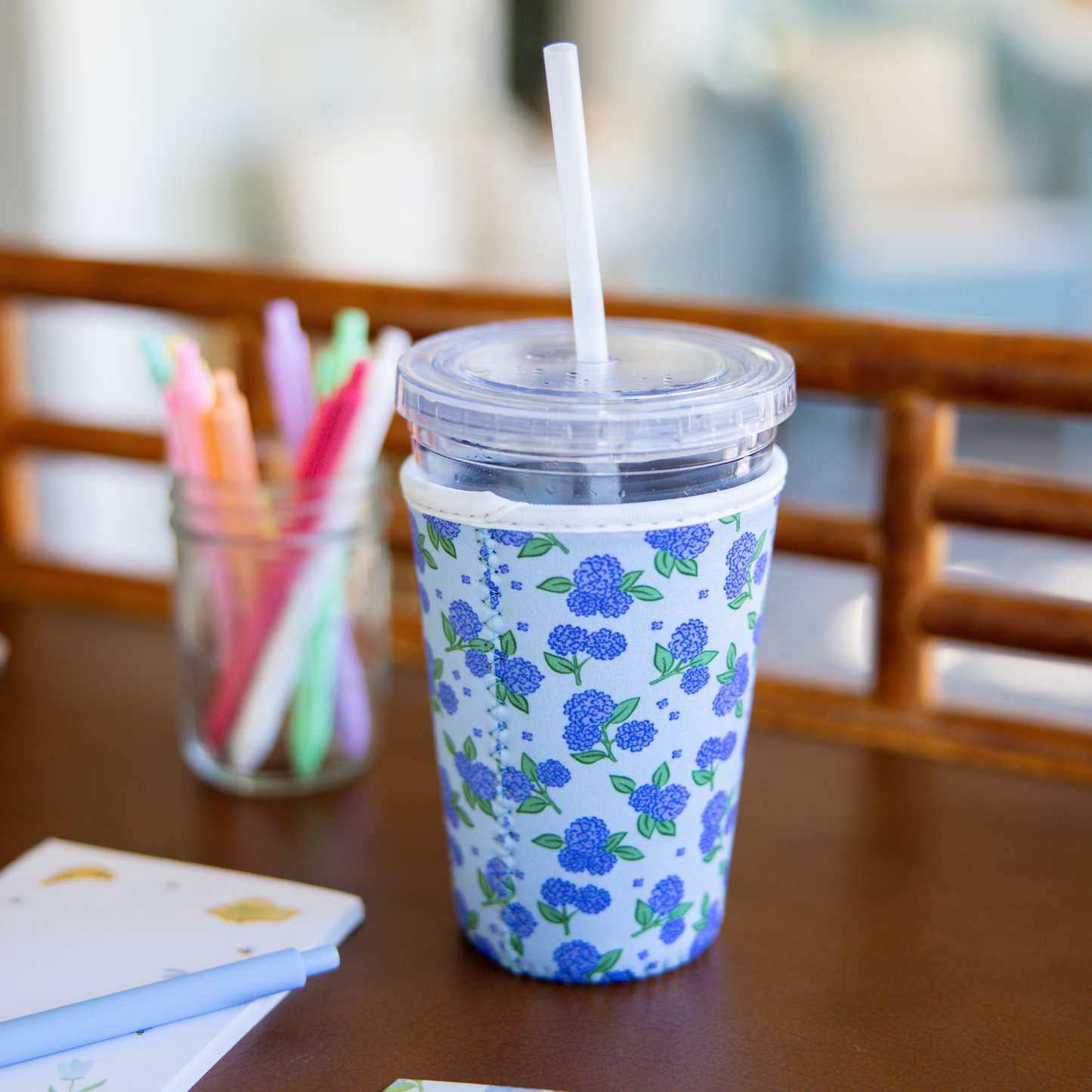 Blue Hydrangeas | Reusable Coffee Sleeve