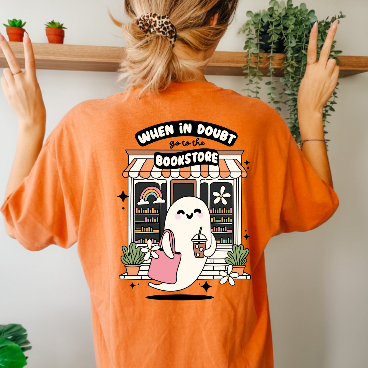 Going to the Bookstore Ghost Tshirt