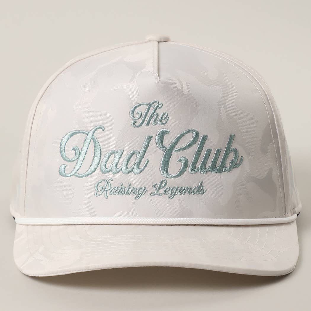 THE DAD CLUB Embroidered White Camo Trucker Hat