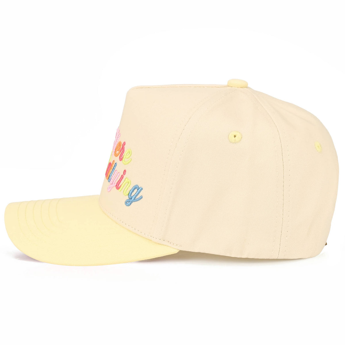 C.C OUT HERE DILLY DALLYING Letter on Two Tone Trucker Hat