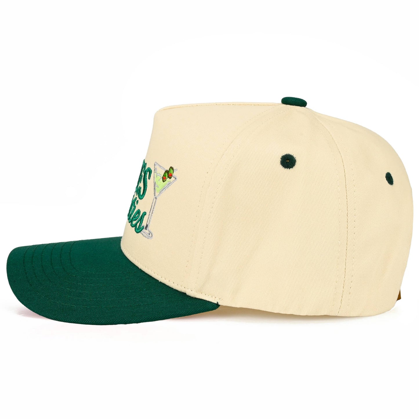 BIRDIES AND DIRTIES Golf and Martinis Two Tone Embroidered Trucker Hat