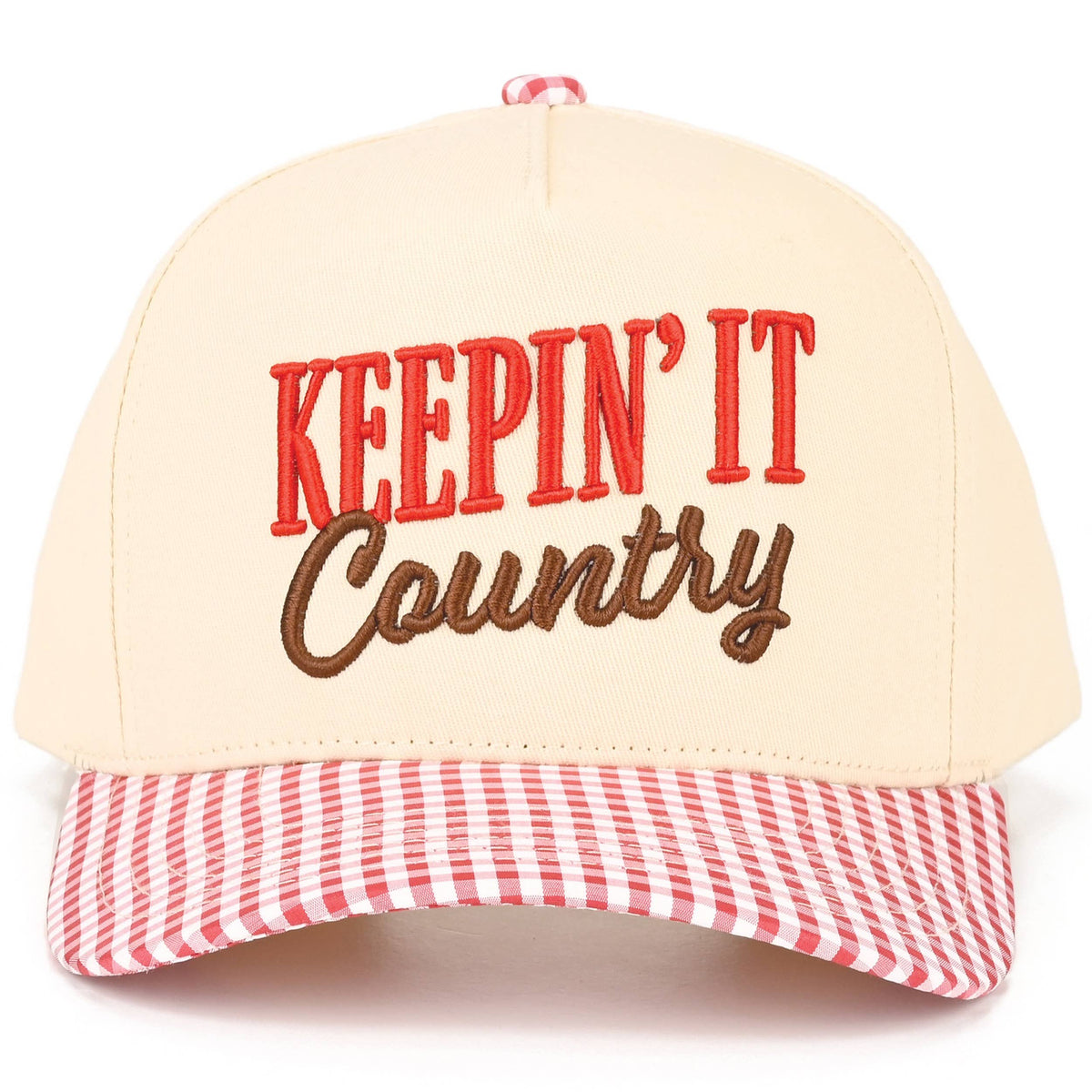 Keepin’ it County Embroidered Two Tone Cow Print Trucker Hat