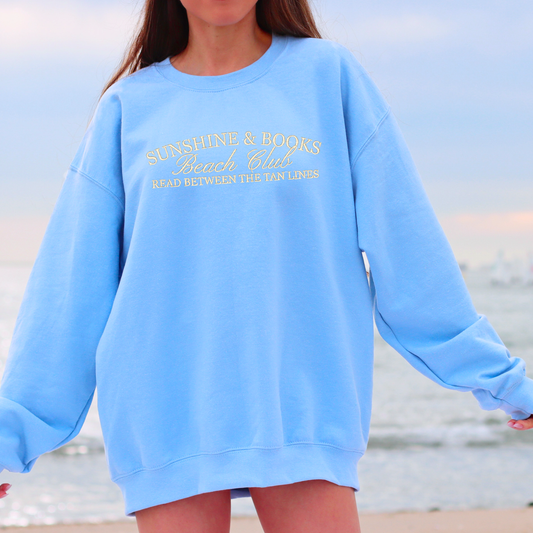 Sunshine & Books Beach Club Sweatshirt