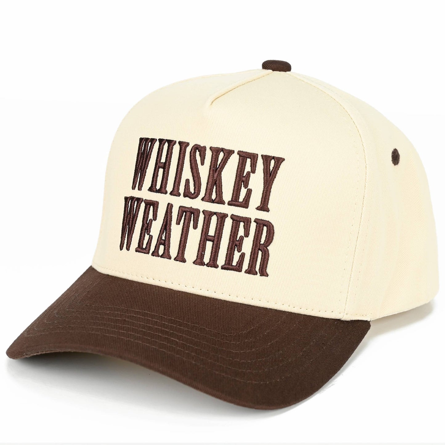 WHISKEY WEATHER Embroidered Two Tone Trucker Hat