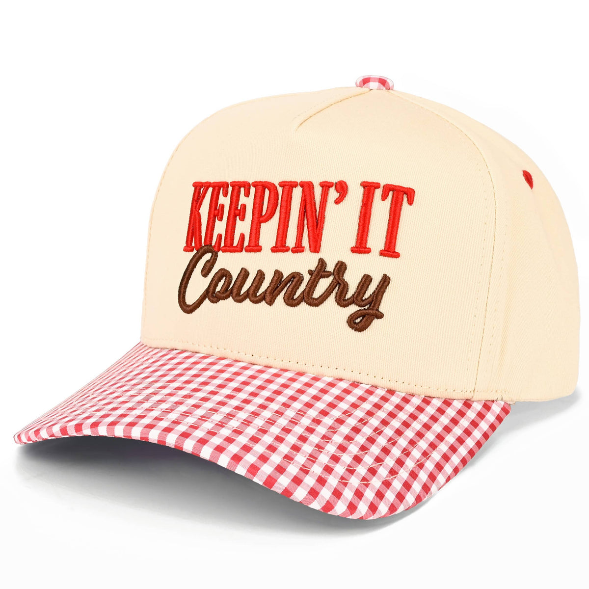 Keepin’ it County Embroidered Two Tone Cow Print Trucker Hat