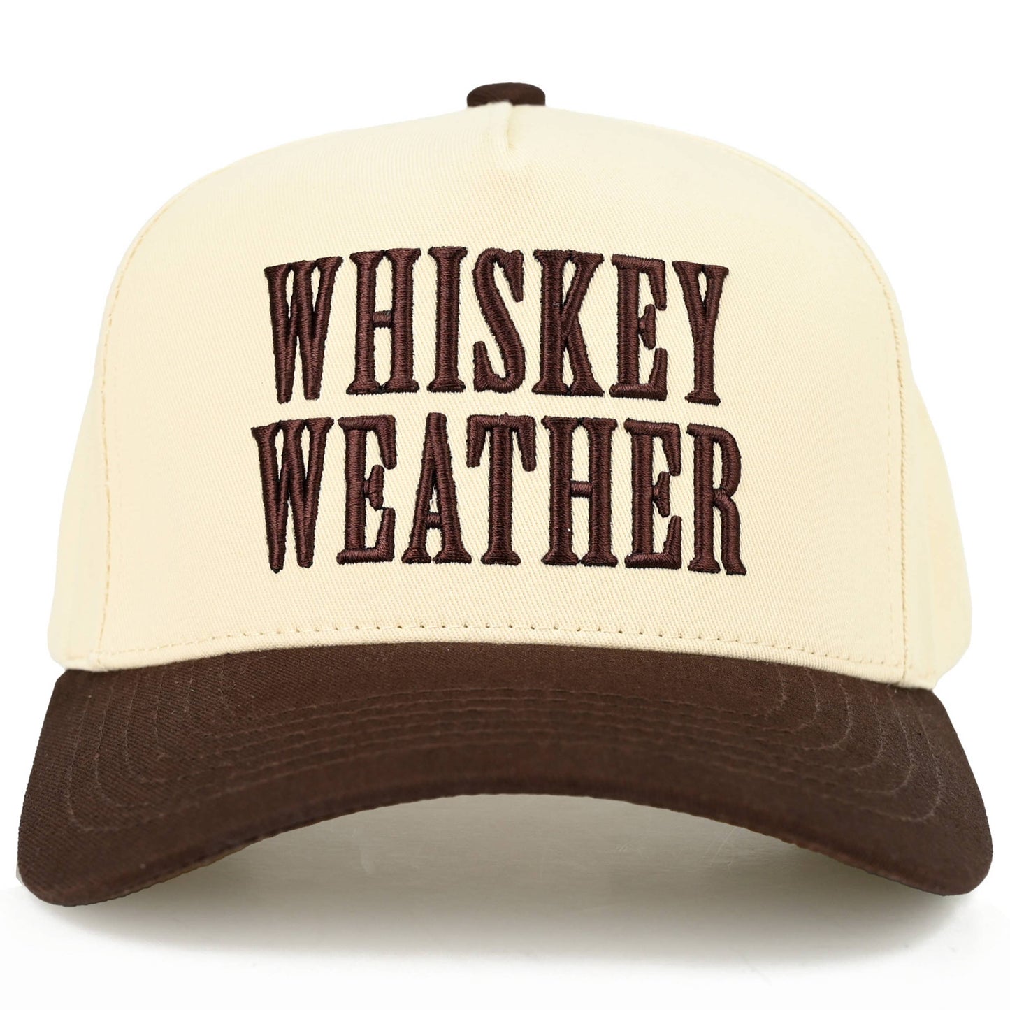 WHISKEY WEATHER Embroidered Two Tone Trucker Hat