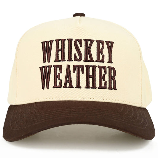 WHISKEY WEATHER Embroidered Two Tone Trucker Hat