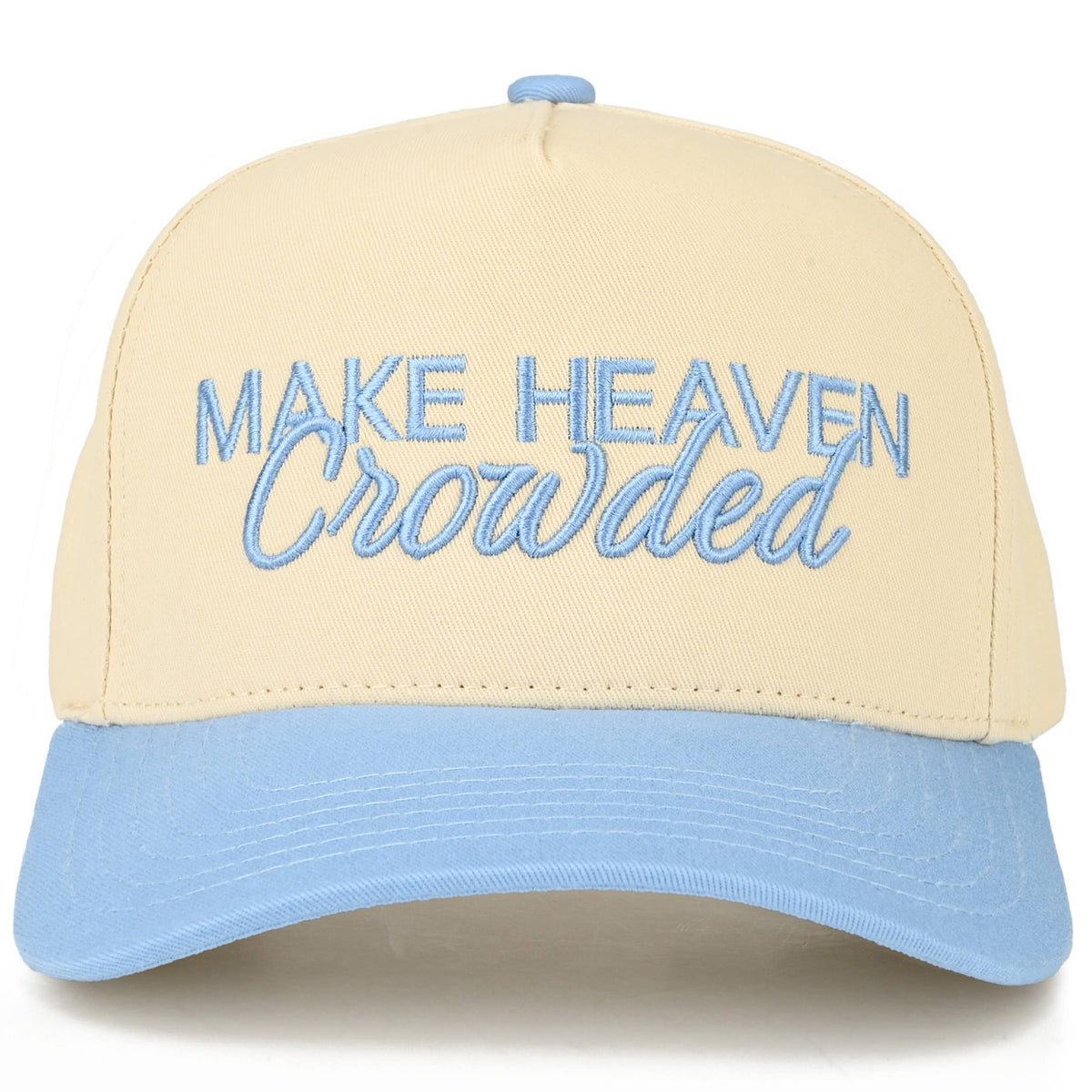 Make Heaven Crowded Embroidered Light Camo Trucker Hat