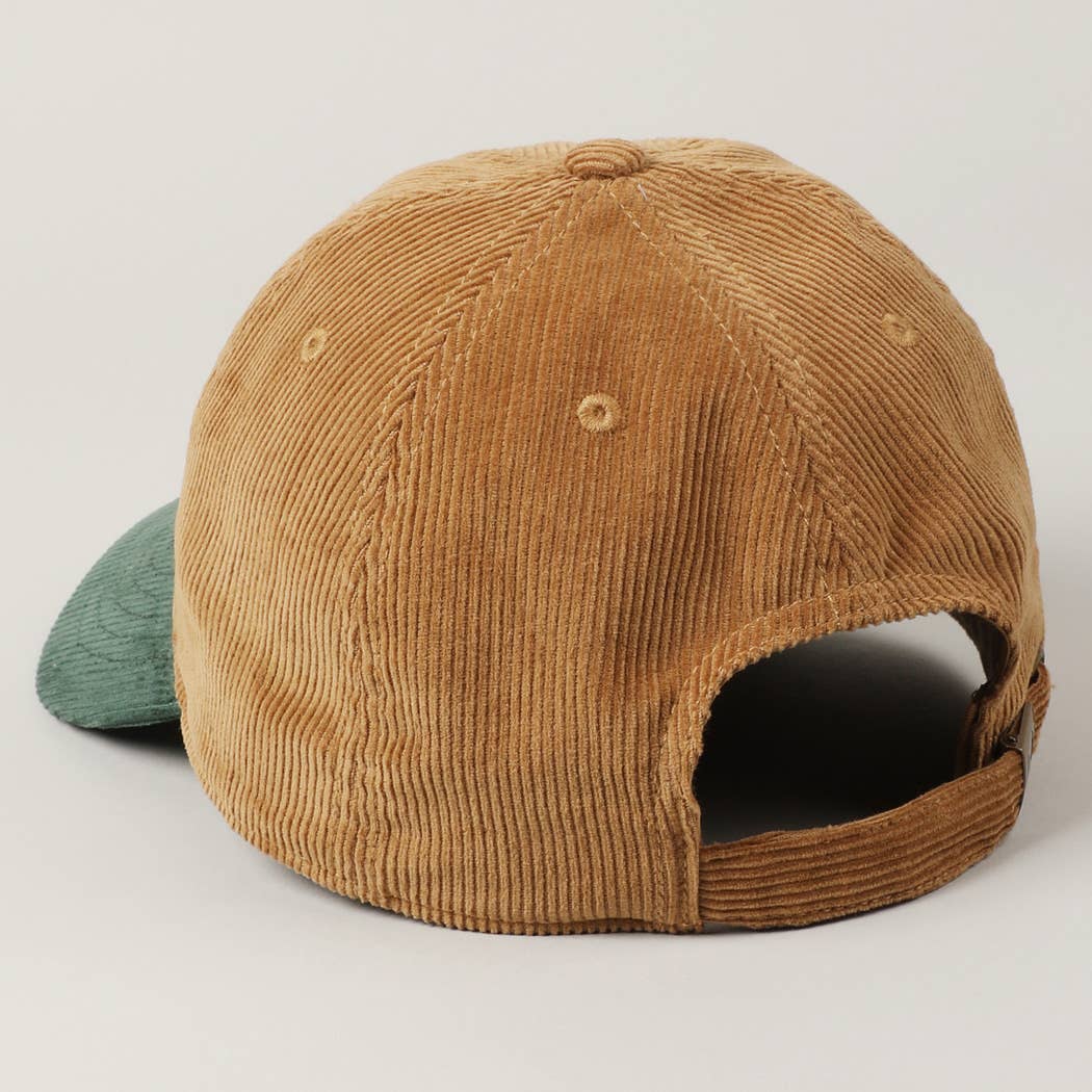 Merry Embroidered Two-Tone Corduroy Christmas Hat