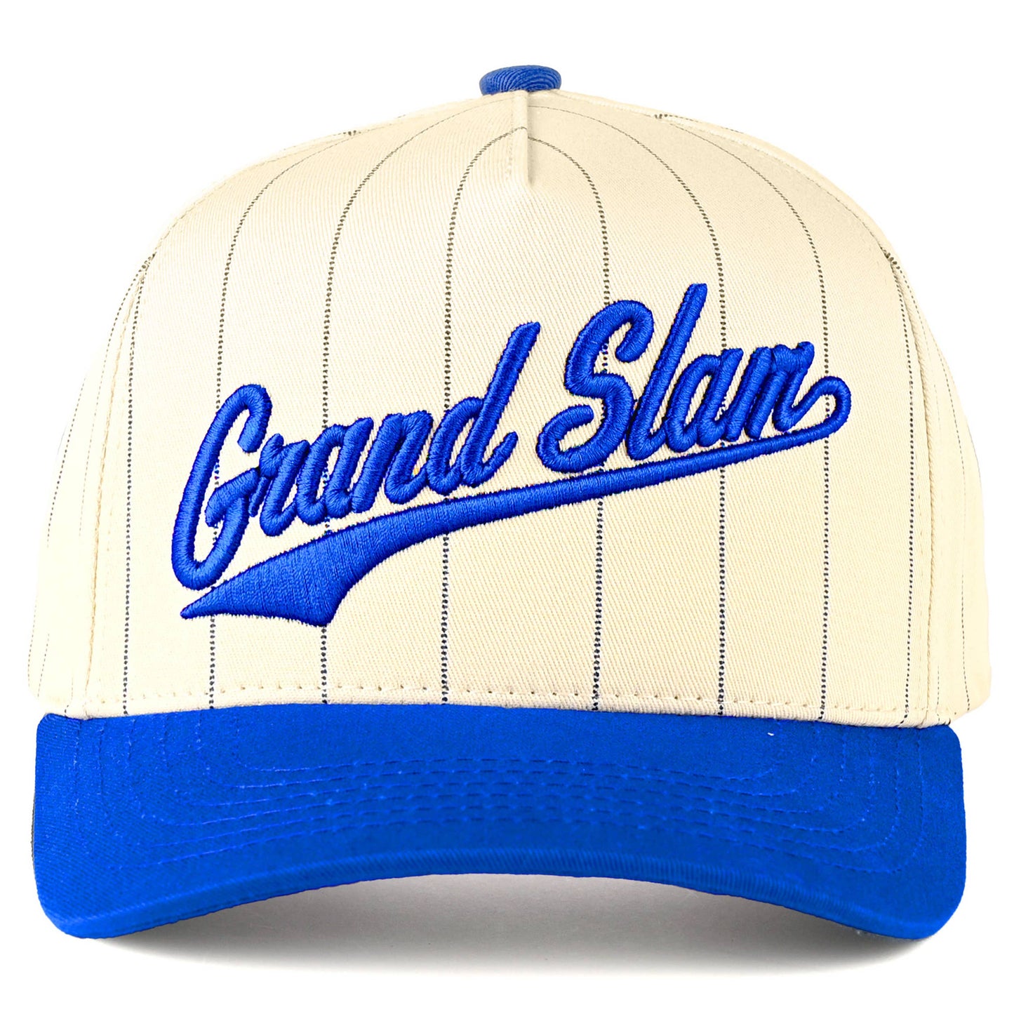 GRAND SLAM Puff Embroidered Blue Baseball Hat Two Tone Trucker Cap