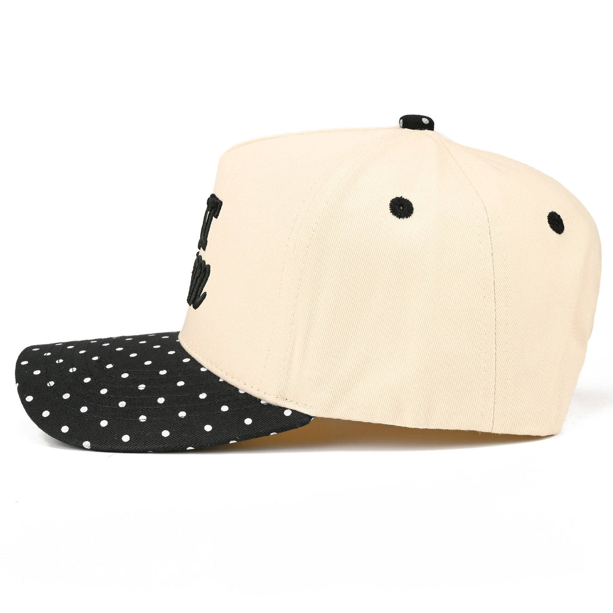C.C CAT MOM Letter Embroidered with Pattern Brim Trucker Hat