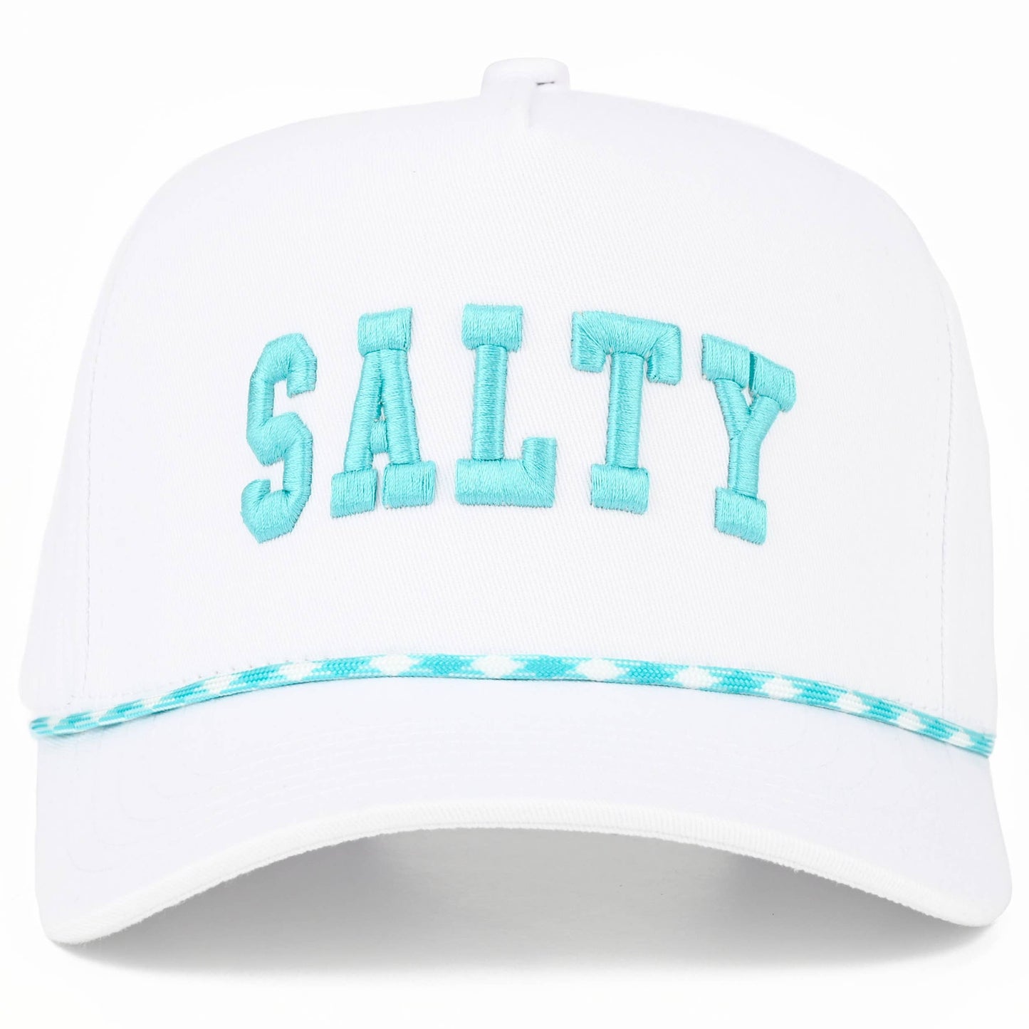 C.C SALTY Letter with Color Rope Trucker Hat