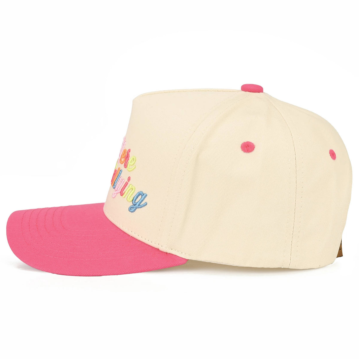 C.C OUT HERE DILLY DALLYING Letter on Two Tone Trucker Hat