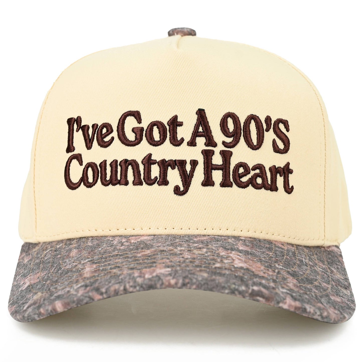 I'VE GOT A 90'S COUNTRY HEART Two Tone Camo Trucker Hat