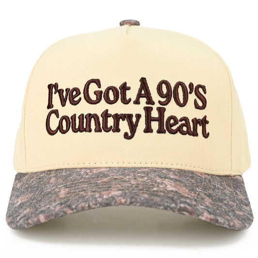 I'VE GOT A 90'S COUNTRY HEART Two Tone Camo Trucker Hat