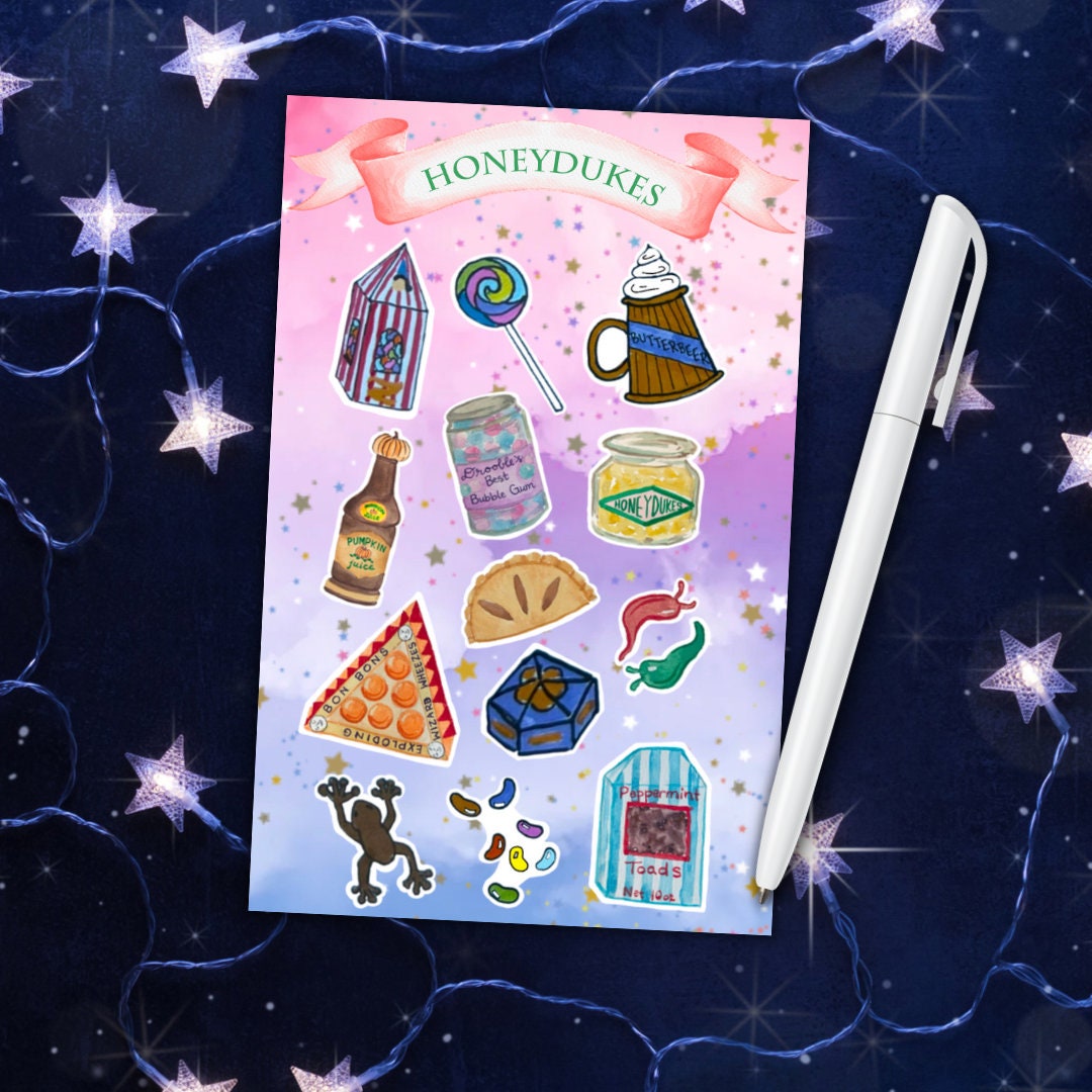 Wizard Sweet Shop Sticker Sheet