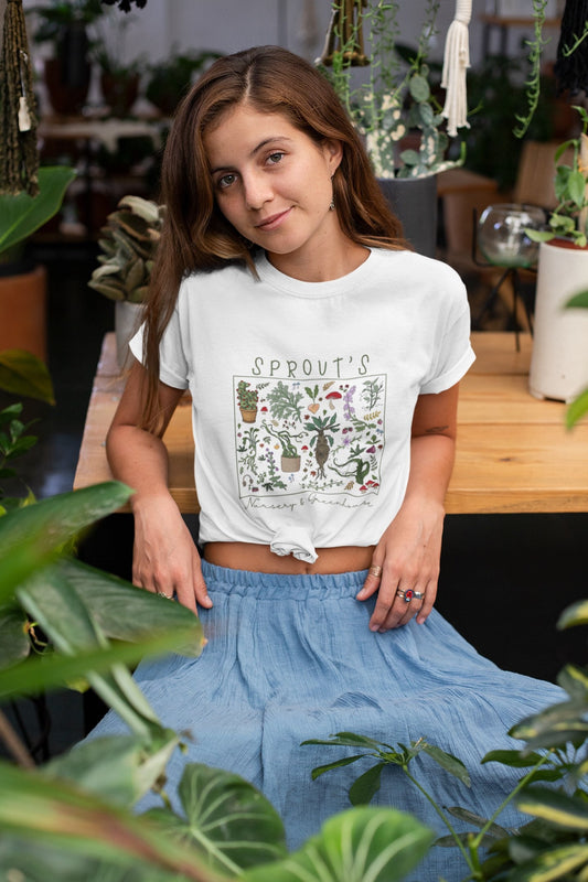 Sprout’s Nursey & greenhouse tshirt Herbology shirt Herbology plants Botanical tshirt Magic shirt Plant Lover Gift Plant Lady Shirt