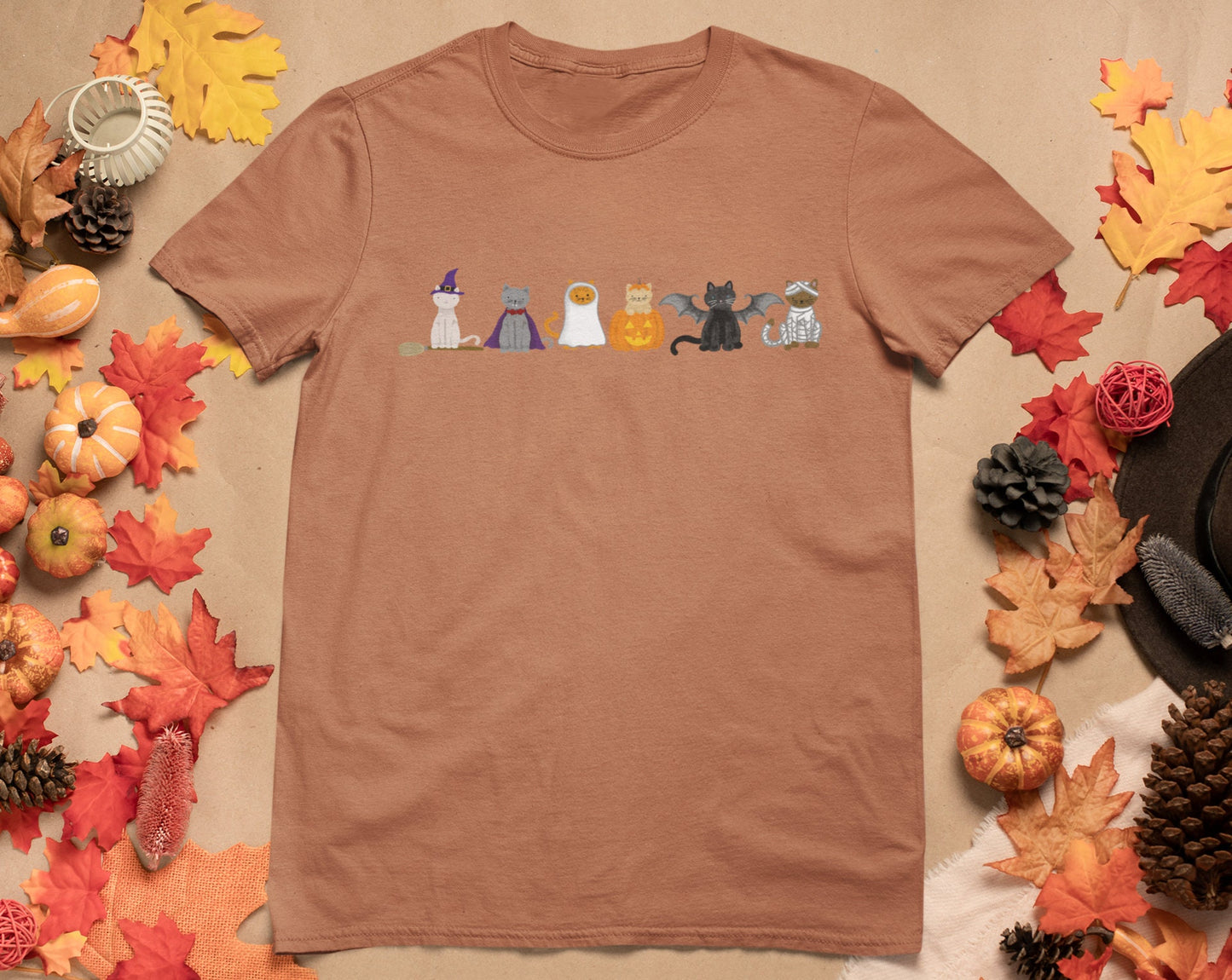 Halloween Cat Shirt Halloween Kitty Crewneck Cat Lover Shirt