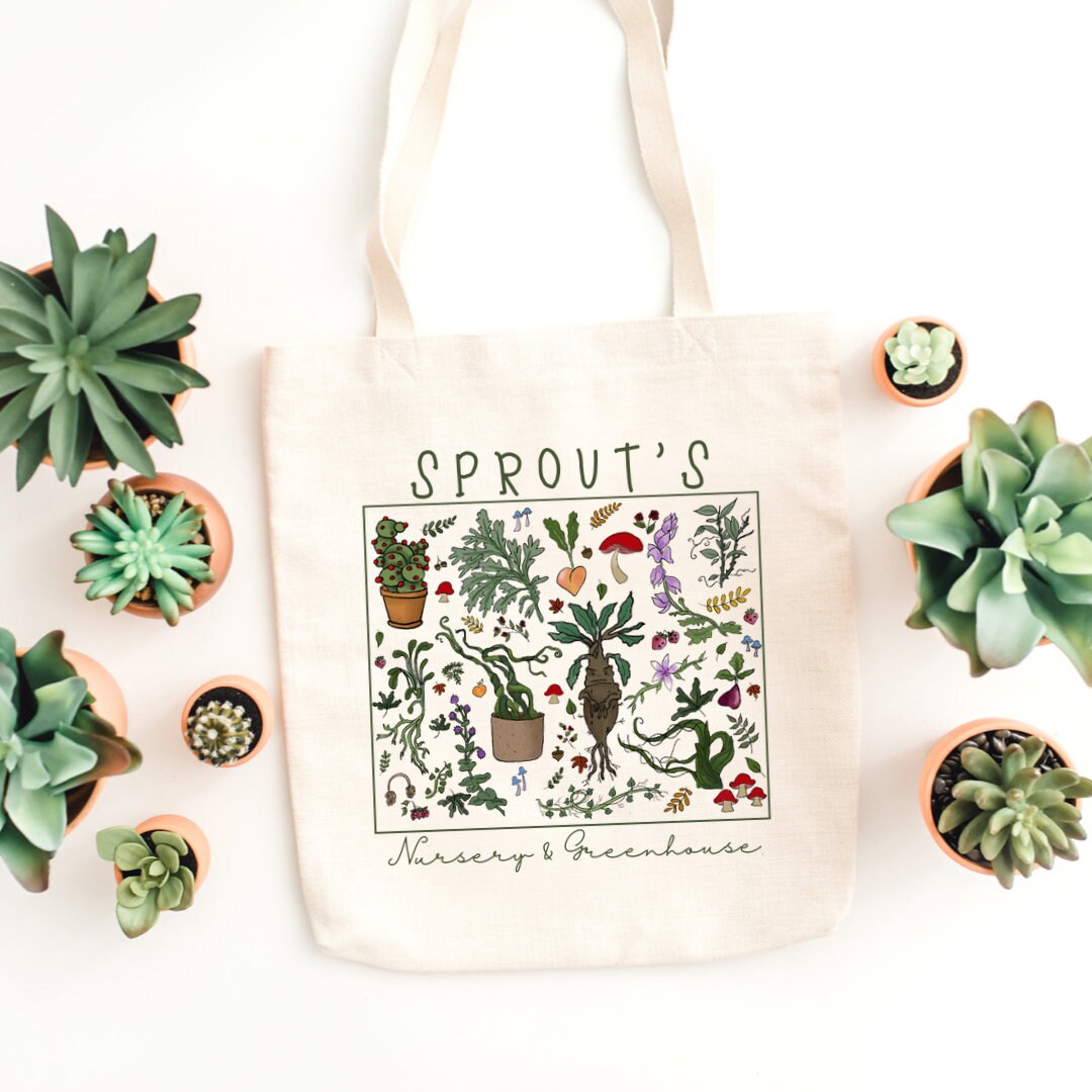 Herbology Plants Tote Bag Plant Lady Bag Plant Gifts Gardening gift