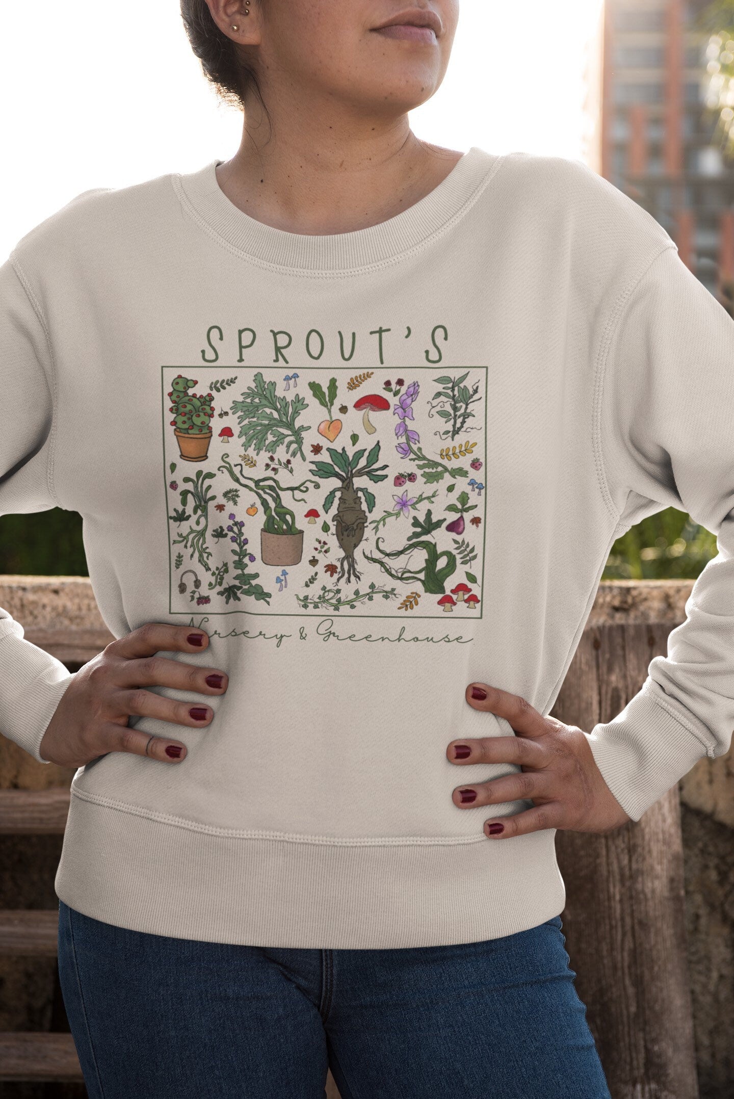 Herbology Sweatshirt Sprout’s Nursery & Greenhouse Sweatshirt Plant Mom Sweatshirt Plant Lady Wizardry and Witchcraft Sweatshirt Plant Lover