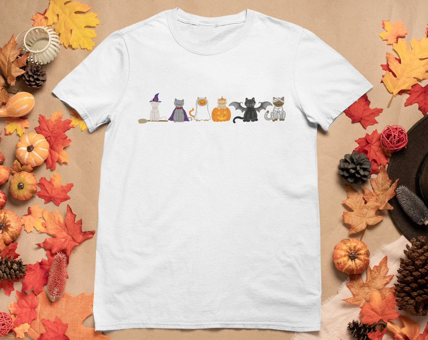 Halloween Cat Shirt Halloween Kitty Crewneck Cat Lover Shirt