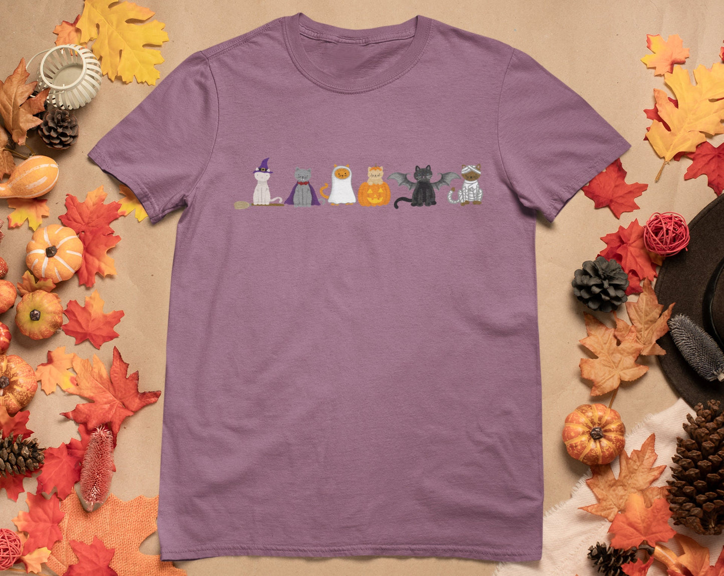 Halloween Cat Shirt Halloween Kitty Crewneck Cat Lover Shirt