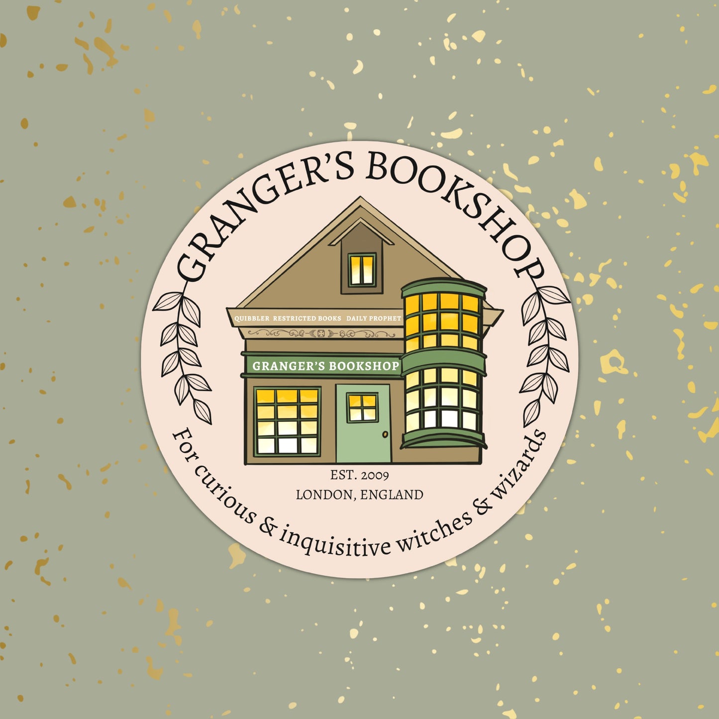 Bookstore Sticker Bookshop Sticker Granger’s Bookshop Book Lover Sticker Wizard Sticker Witch Sticker Wizard World