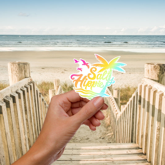 Salty Hippie Tropical Island Life Beach Bum Sticker Laptop Water bottle Planner Sticker