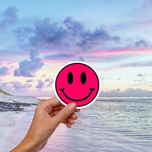 Bright Retro Smiley Face Sticker Waterproof Water bottle Laptop Planner Sticker