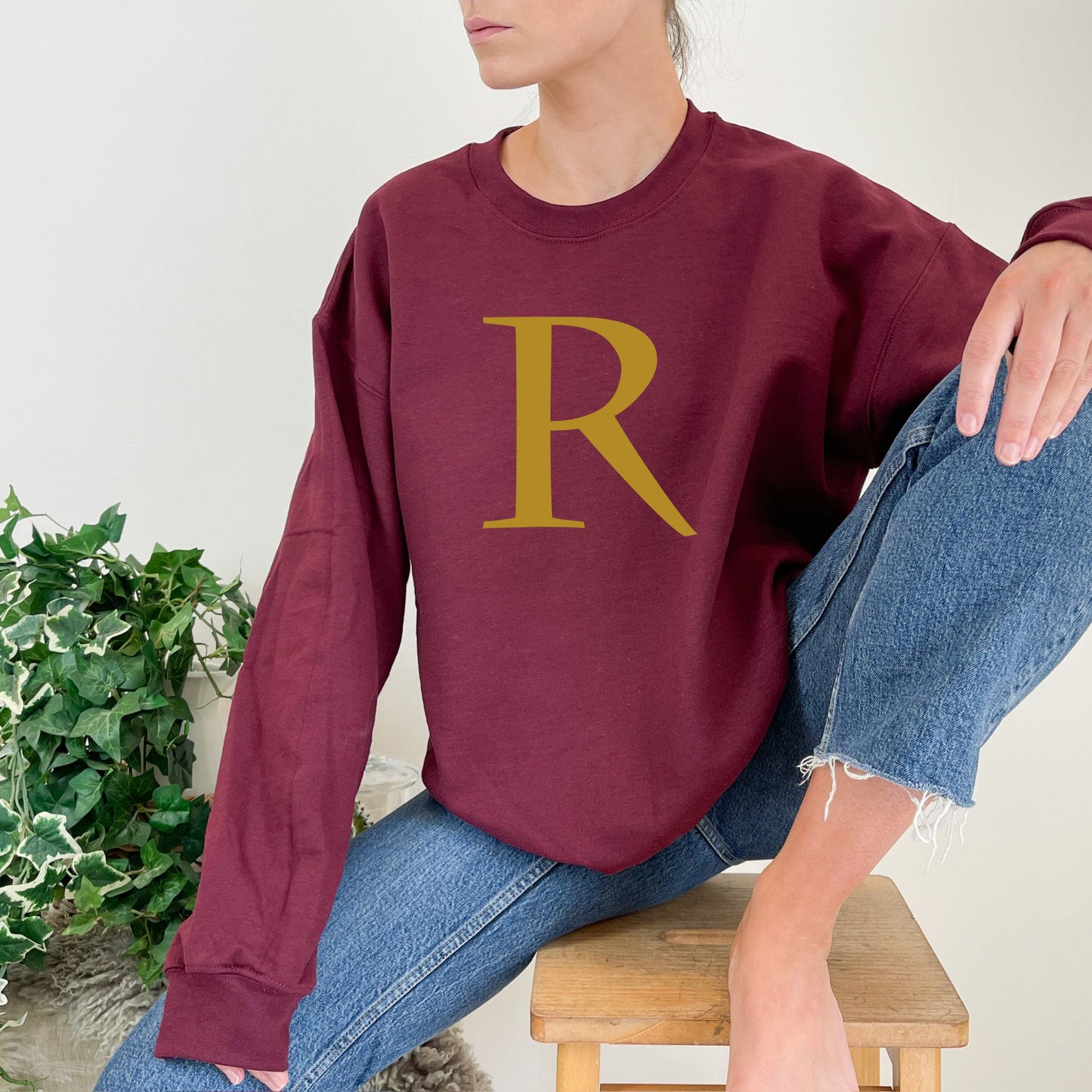 Wizard Christmas Sweater Initial Sweatshirt Wizard Christmas Jumper Wizard School Wizard World