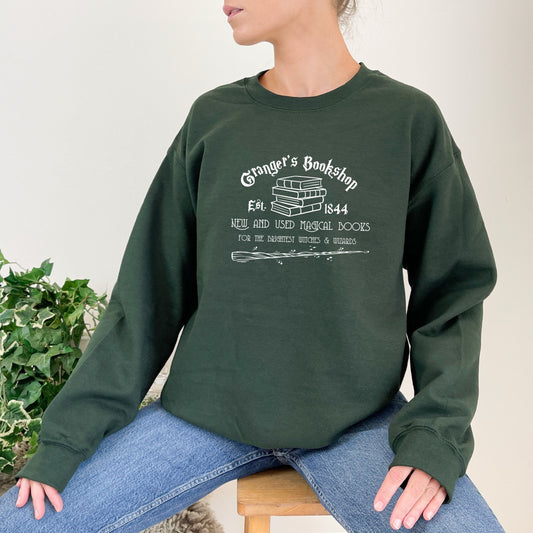 Granger’s Bookshop Sweatshirt Wizard School Book Store Crewneck Book Lover Gift Gift for Readers Wizard World Sweatshirt