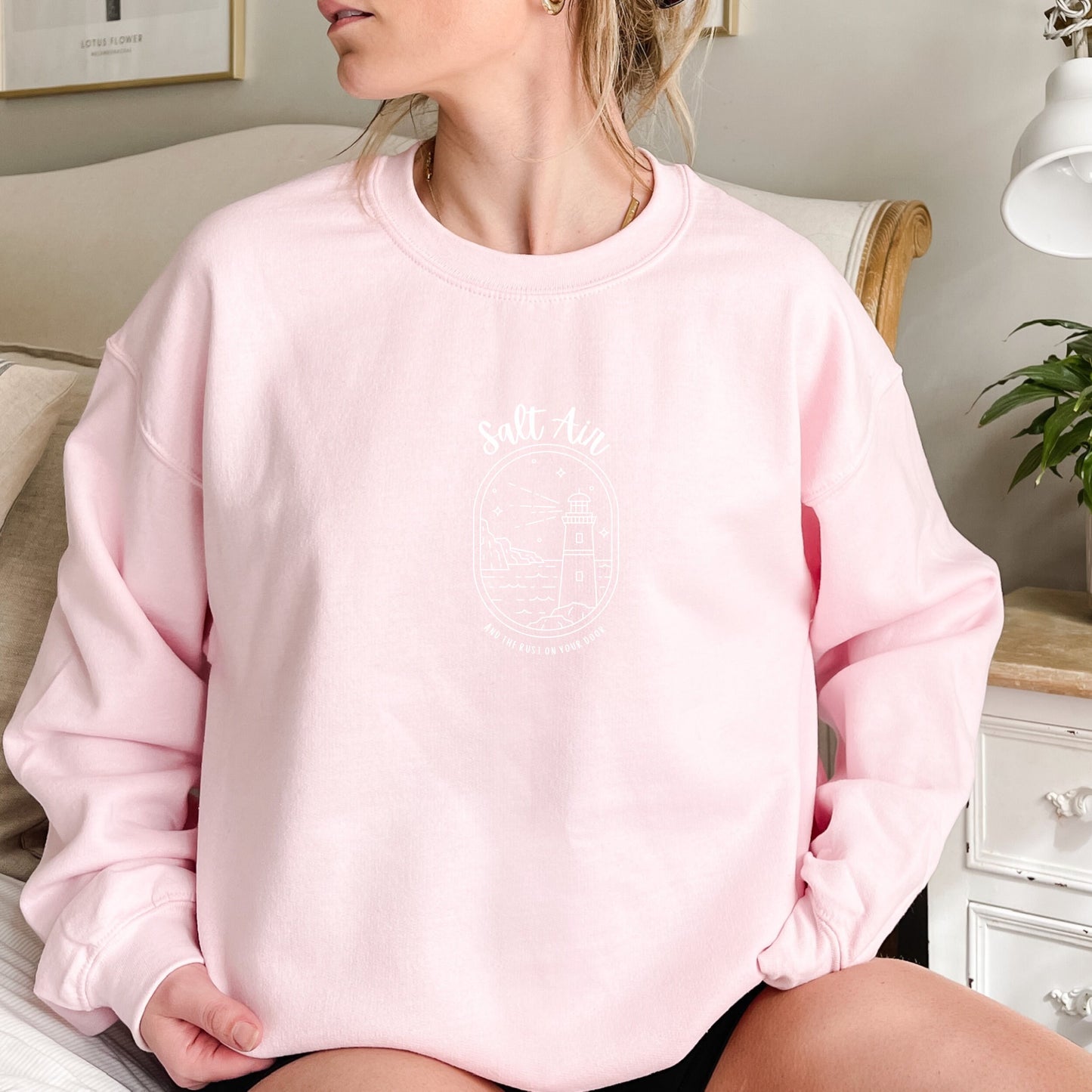 Taylor Swift August Lyrics Salt Air Sweatshirt Lighthouse Crewneck Beachy Boho Vintage Pullover