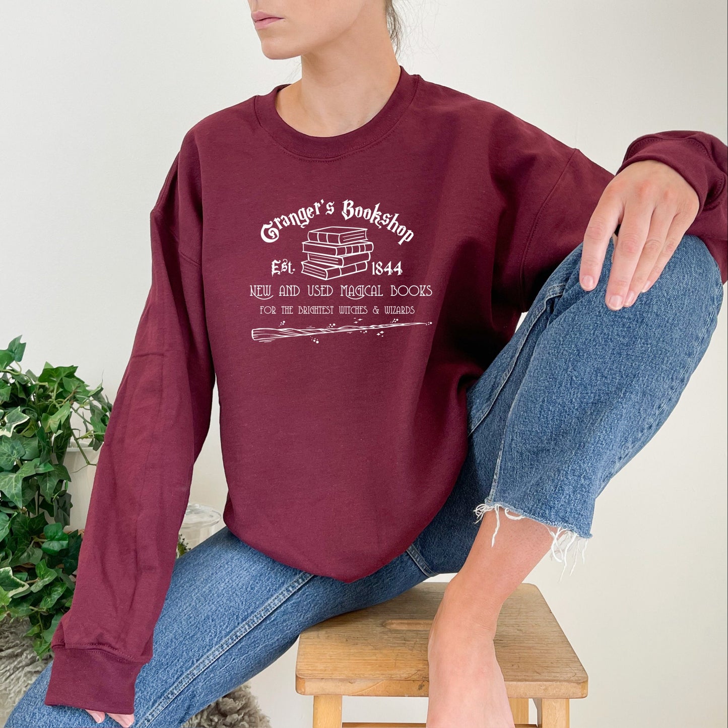 Granger’s Bookshop Sweatshirt Wizard School Book Store Crewneck Book Lover Gift Gift for Readers Wizard World Sweatshirt