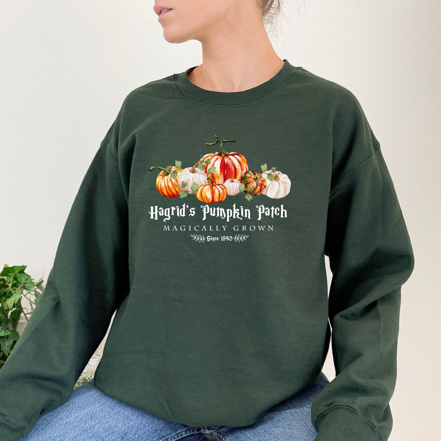 Wizard World Pumpkin Patch Sweatshirt Magically Grown Oversized Comfy Fall Pumpkin Crewneck