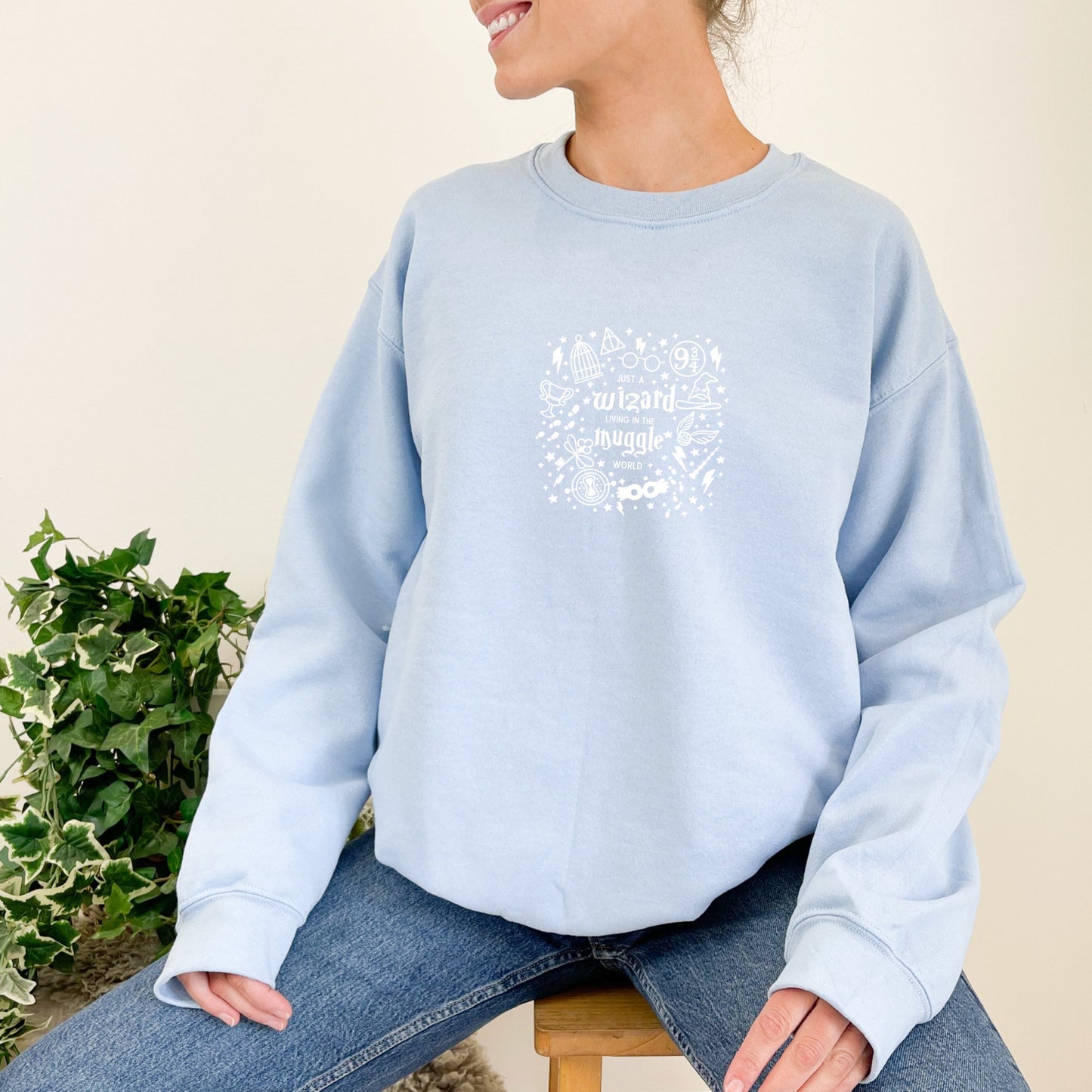 Wizard in the Muggle World Embroidered Wizarding World Sweatshirt