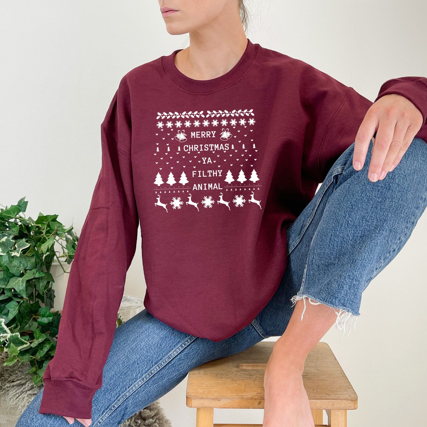 Merry Christmas Ya Filthy Animal Ugly Christmas Sweater Sweatshirt