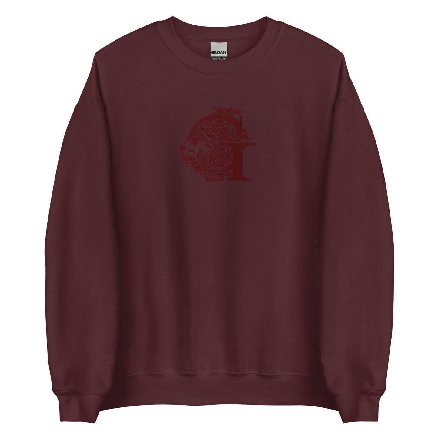 Red Lion Wizard House Crest Embroidered Crewneck Pullover Sweatshirt