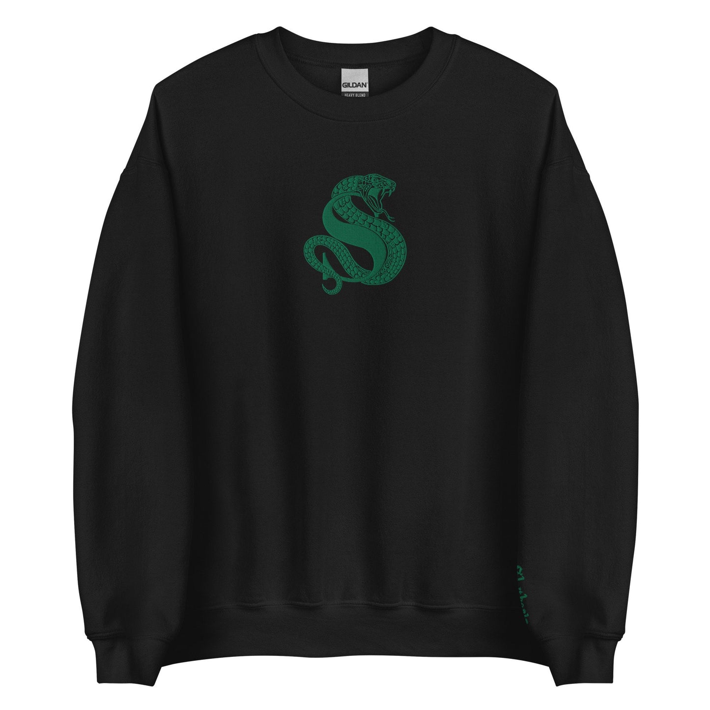 Green Snake Embroidered Wizard House Crest Sweatshirt