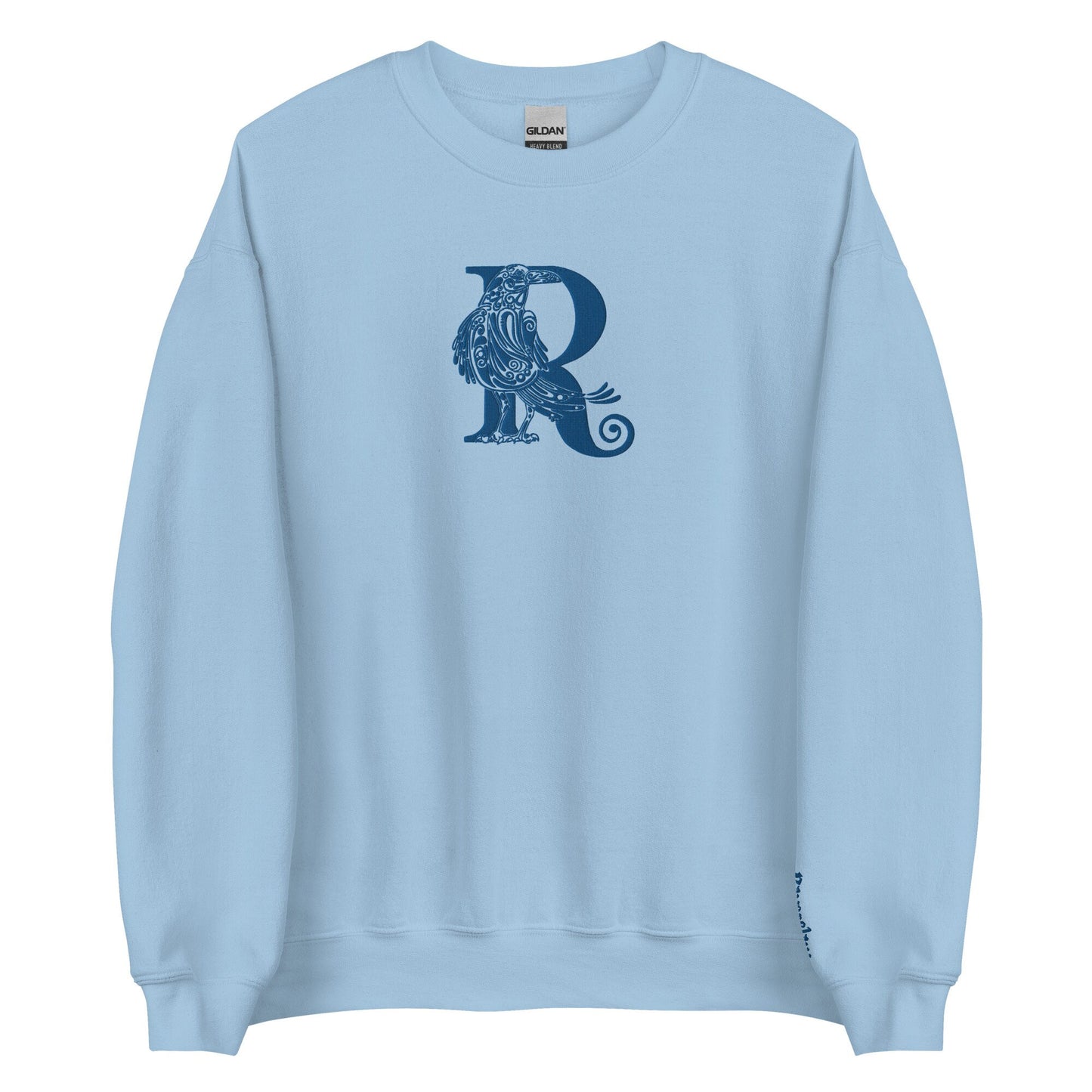 Blue Raven Embroidered Wizard House Crest Pullover Crewneck Sweatshirt