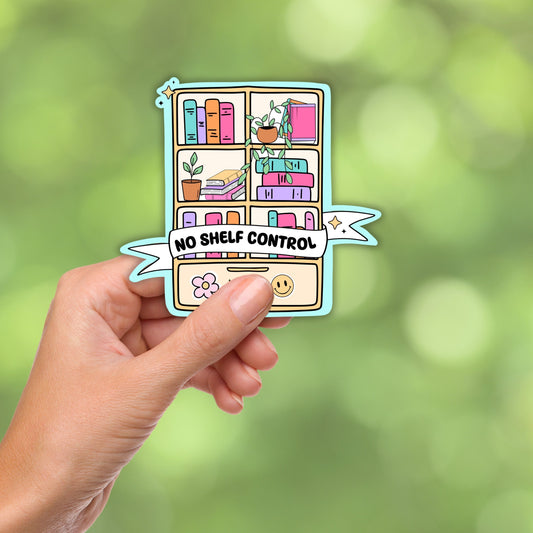 No Shelf Control Bookshelf Sticker Waterproof Stickers for Kindle Book Lover Gift Booktok Merch Bookstore Sticker Bookish Sticker Library